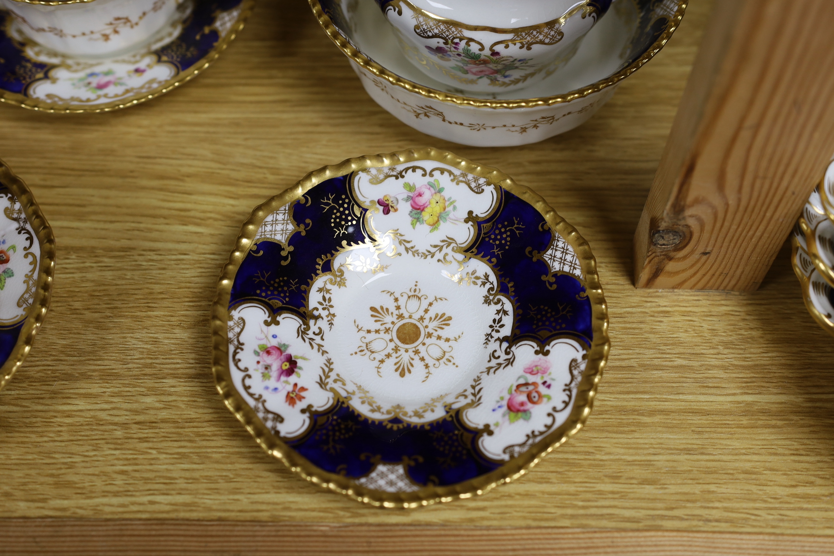 A Coalport part tea set, twenty-two pieces